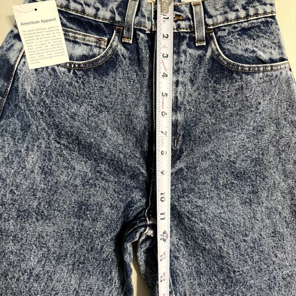 American Apparel Women's The High-Waist Jean Blue Denim Straight Leg -‎ Size 26 - Picture 6 of 9